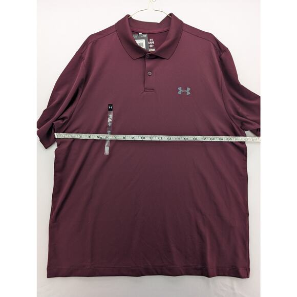 NWT Under Armour Men's UA Matchplay Polo in Dark Maroon size Large - Picture 4 of 5